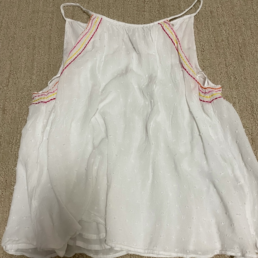 Altered state white colorful tank top